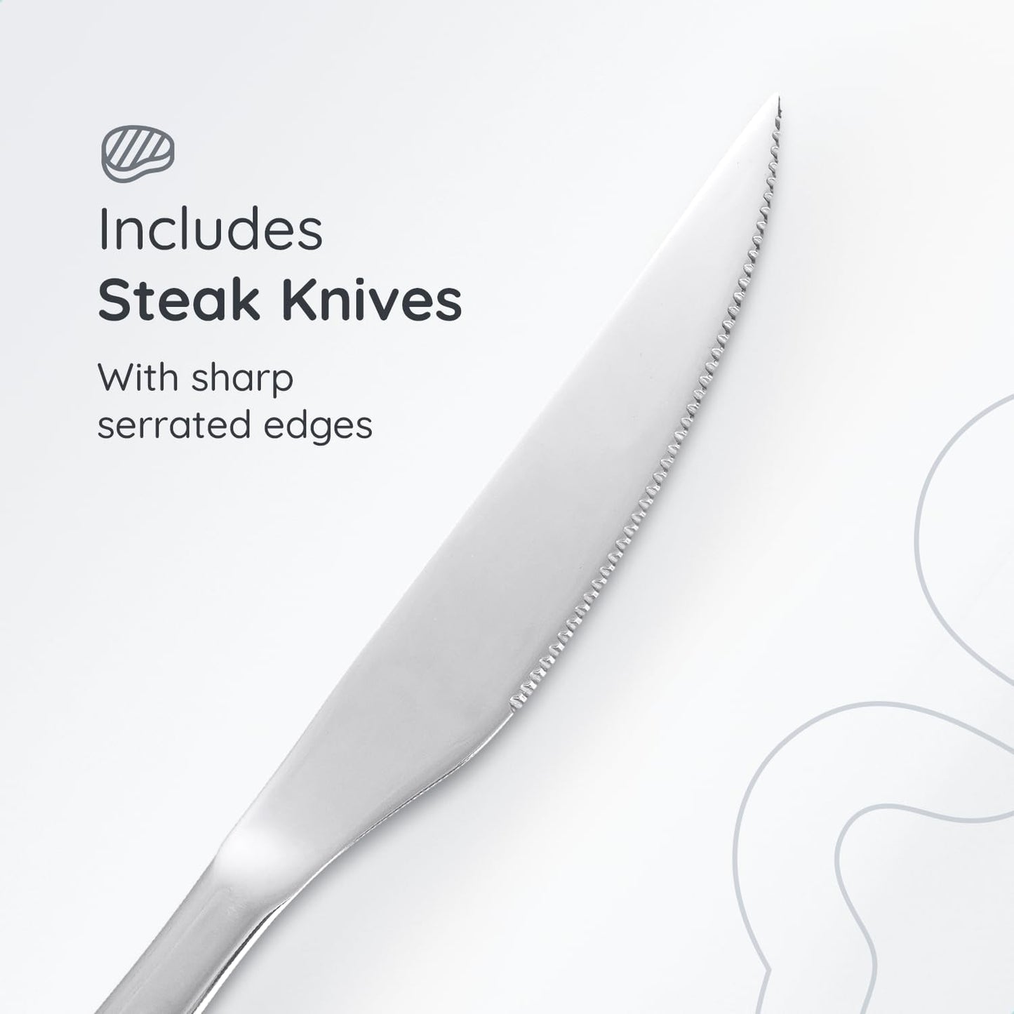 72-Piece Silverware Set for 12 Essential -18/0 Stainless Steel Flatware Set - Complete Cutlery Set with Forks and Spoons - Utensils for Every Occasion - Dishwasher Safe Kitchen Utensils Set