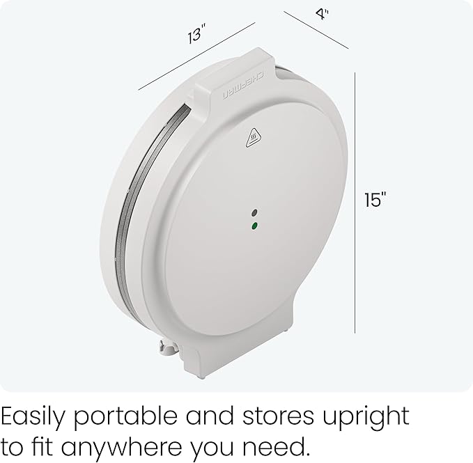 Chefman Everything Maker & Pizza Oven – 1440W Countertop Electric Pizza Maker with 12” Nonstick Cooking Plates, Plus Makes Quesadillas, Omelettes and More, with Indicator Lights and Vertical Storage