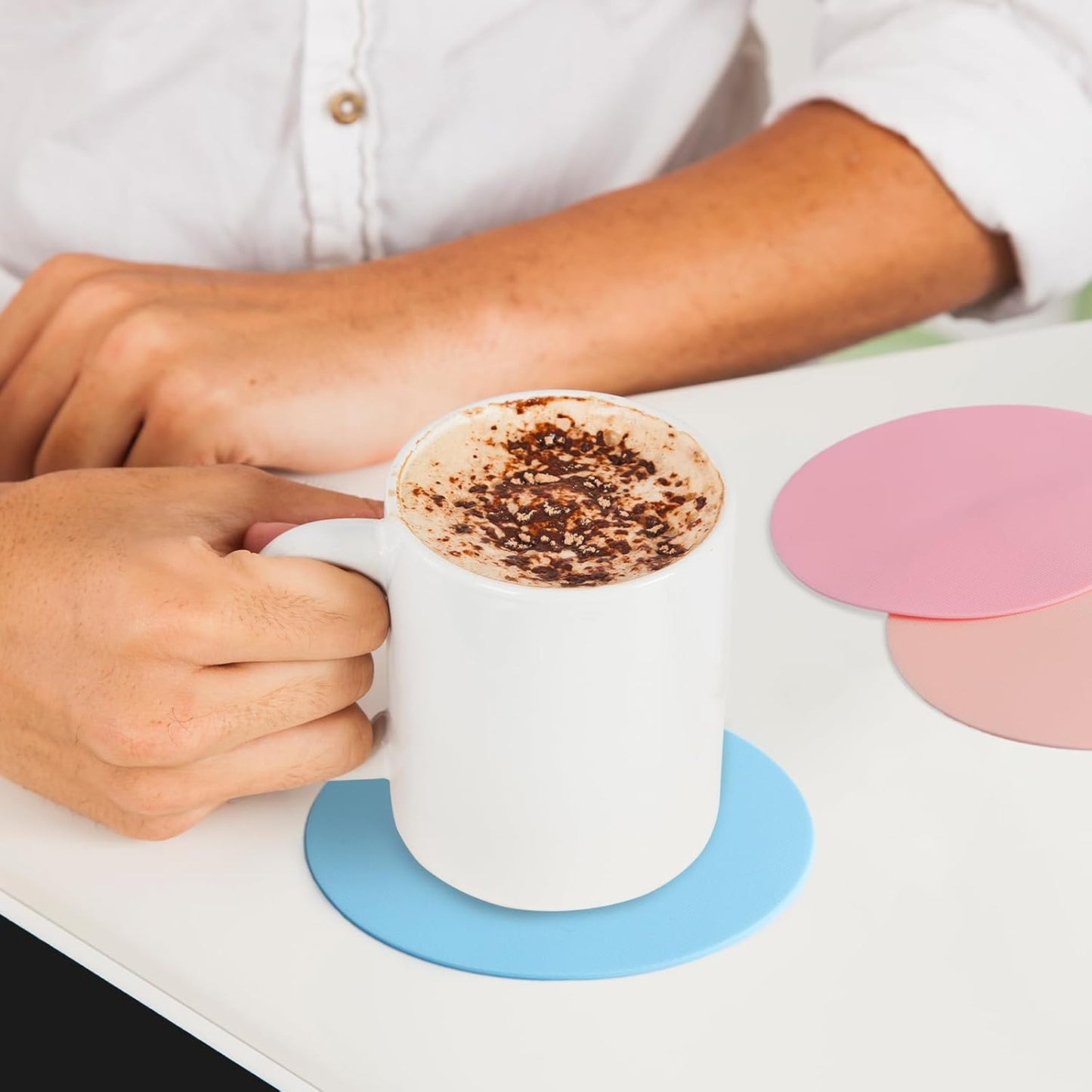 4PCS Rubber Jar Opener, Multifunctional Jar Gripper Pads, Heat Insulation Pad Kitchen Coasters for Elderly Senior Suffering from Weak Hands Arthritis,4 Colors