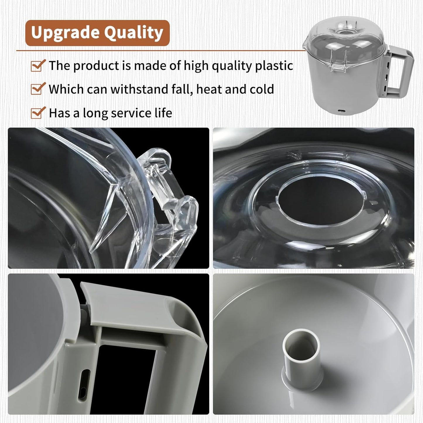 106458S Cutter Bowl Lid and 112204S Cutter Bowl Compatible with robot coupe R2 3L Gb