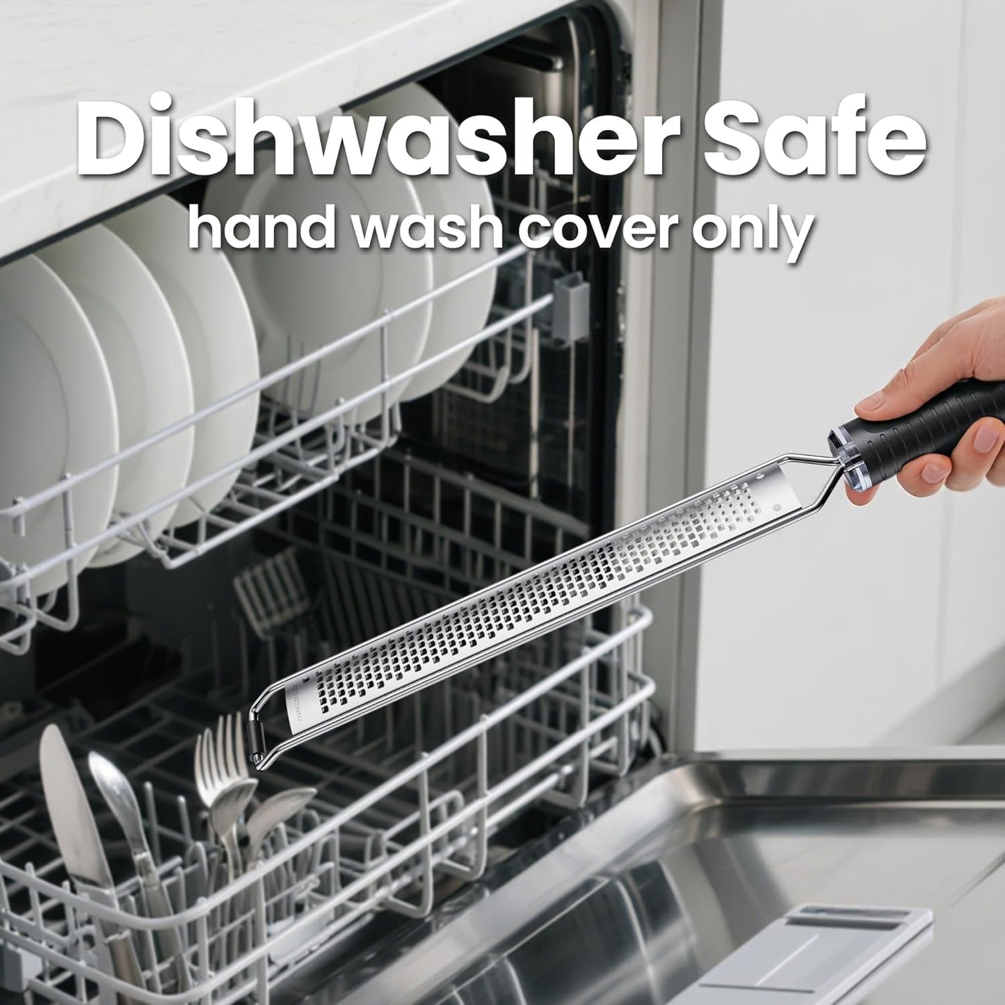 Lemon Zester Grater with Handle,L15" Cheese Grater for Hard Cheese,Chocolate & Nut Grater