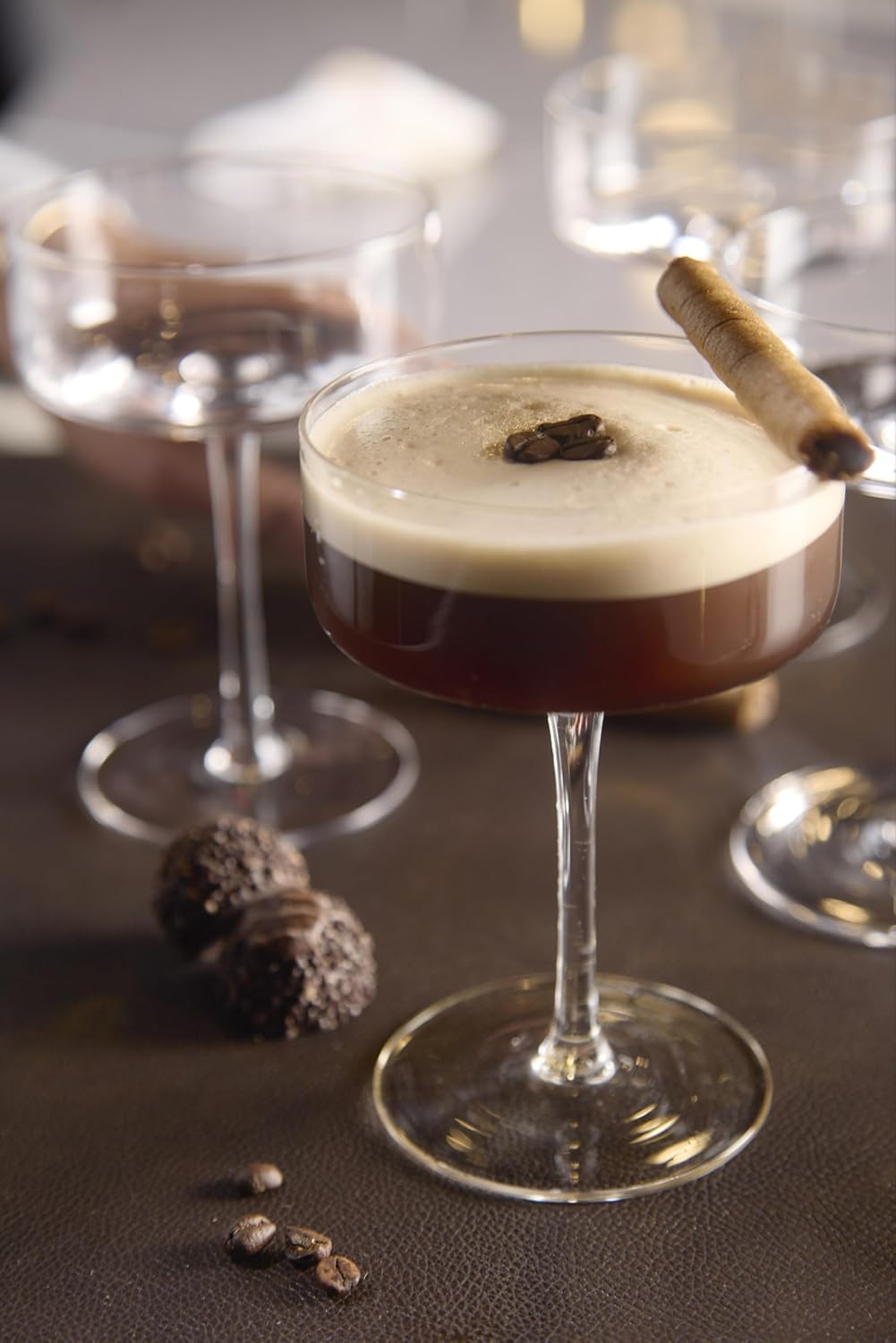 LEMONSODA Clear Martini Coupe Glasses - Classic Barware for Espresso Martini, Manhattan, Cosmopolitan – Handcrafted Luxury Glassware for Home Entertaining (Clear 6.5oz, Set of 2)