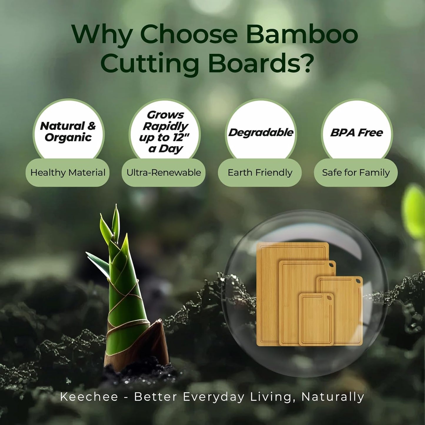 4-Pcs Natural Wood Cutting Board Set Kitchen Tools with Juice Groove, Wooden Chopping Board for Meat, Fruit, Vegetables & Cheese (Pre Oiled, Natural)