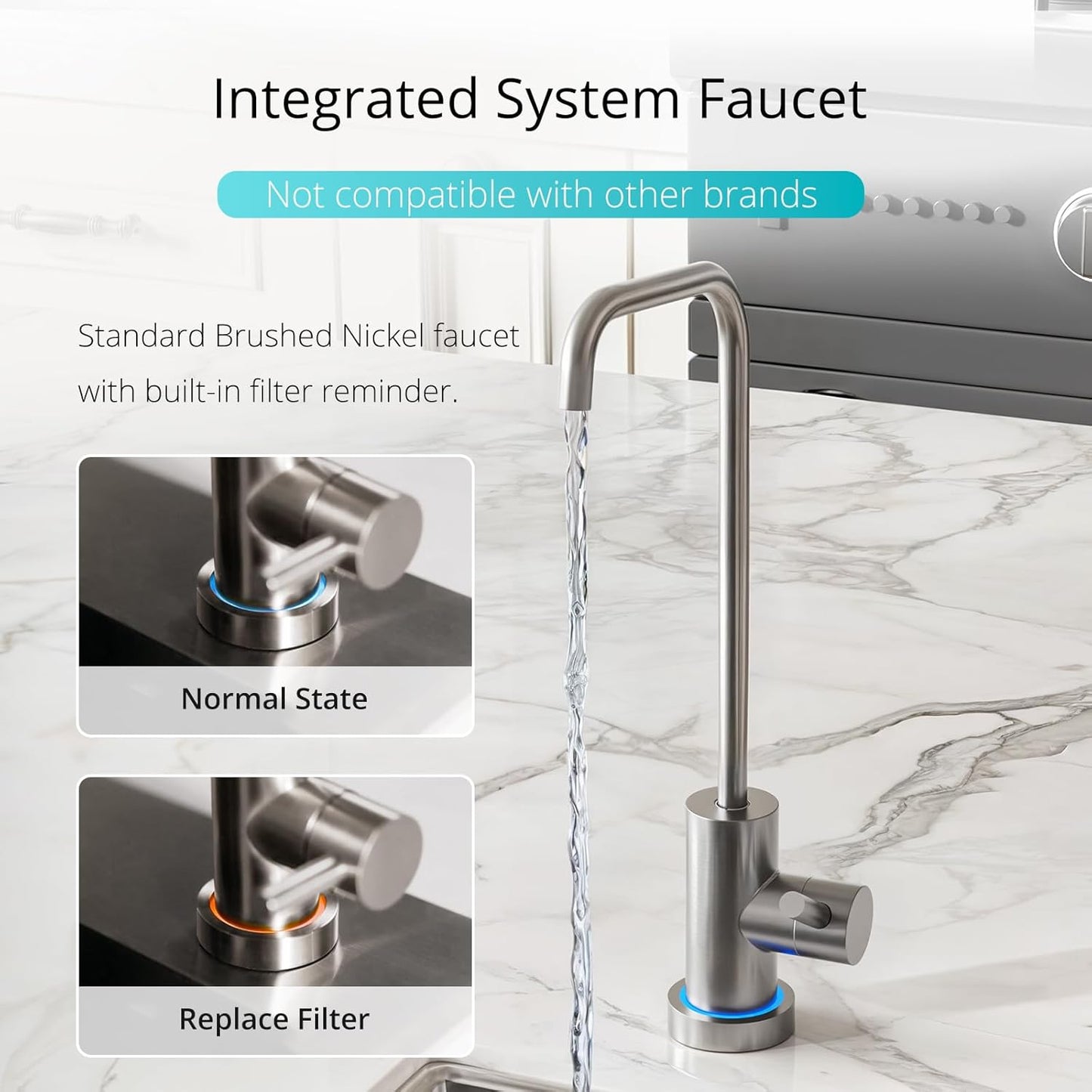 VIOMI® RO Water Filtration System,TDS PFOS&PFOA Reduction, 9 Stage Reverse Osmosis Water Filter, 600GPD, NSF/ANSI 372&53&42 Certified, Tankless Reverse Osmosis System Under Sink with Faucet