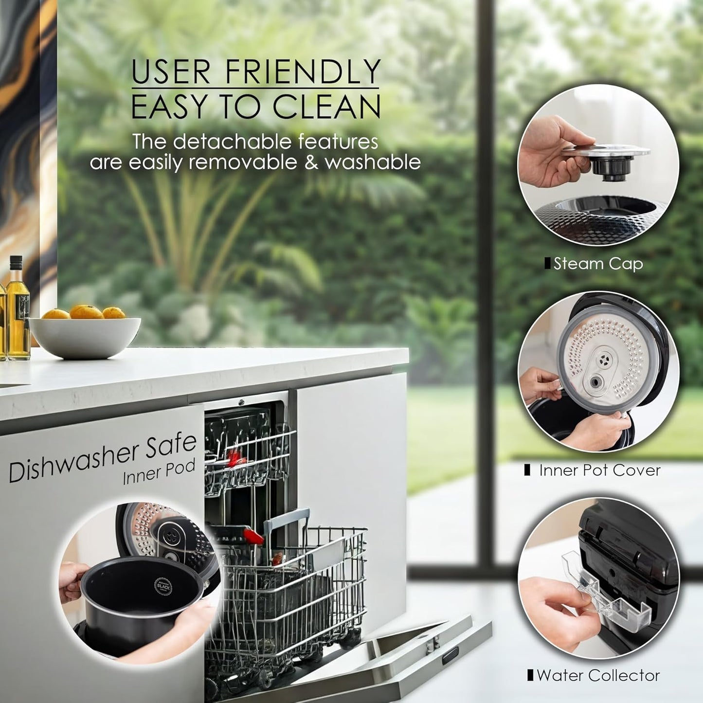 MAGiC COM Rice Cooker, 20 Cup(Cooked) 10 Cup(Uncooked) One Touch Healthy Cooking with 15 Menu Modes, Nonstick Inner Pot, Steamer Basket, Auto Clean, 24 Hour Delay Timer and Auto Keep Warm (Black)