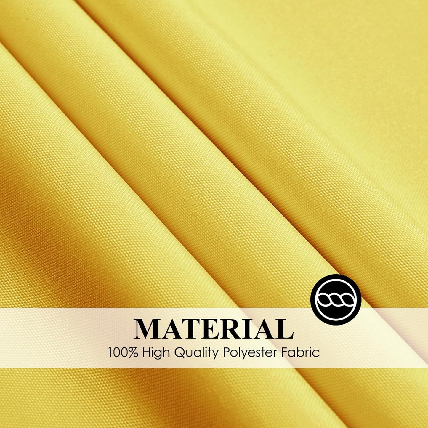 Round Tablecloth 120 Inch 2 Pack Yellow Tablecloths Washable Decorative Linen Polyester Table Clothes Cover for Dining Table Banquets Buffet Parties and Wedding