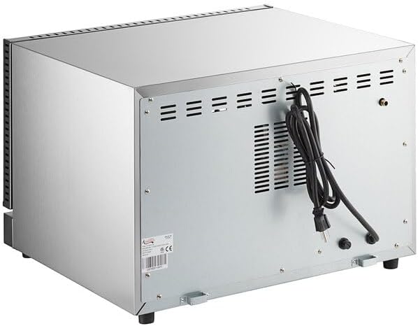 Quarter Size Countertop Convection Oven, 1440W, 120V Electric, 0.8 Cu Ft Capacity, Stainless Steel, 3 Chrome Wire Shelves, Commercial Kitchen Use, 18.75x18x15 Inches