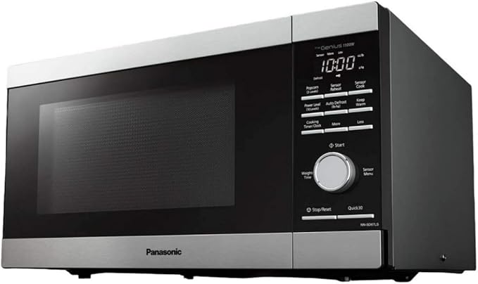 Panasonic Microwave Oven, 1.3 cu. ft. 1100W Countertop Microwave with Genius Sensor Cooking and Auto Defrost - NN-SD67LS (Stainless Steel)