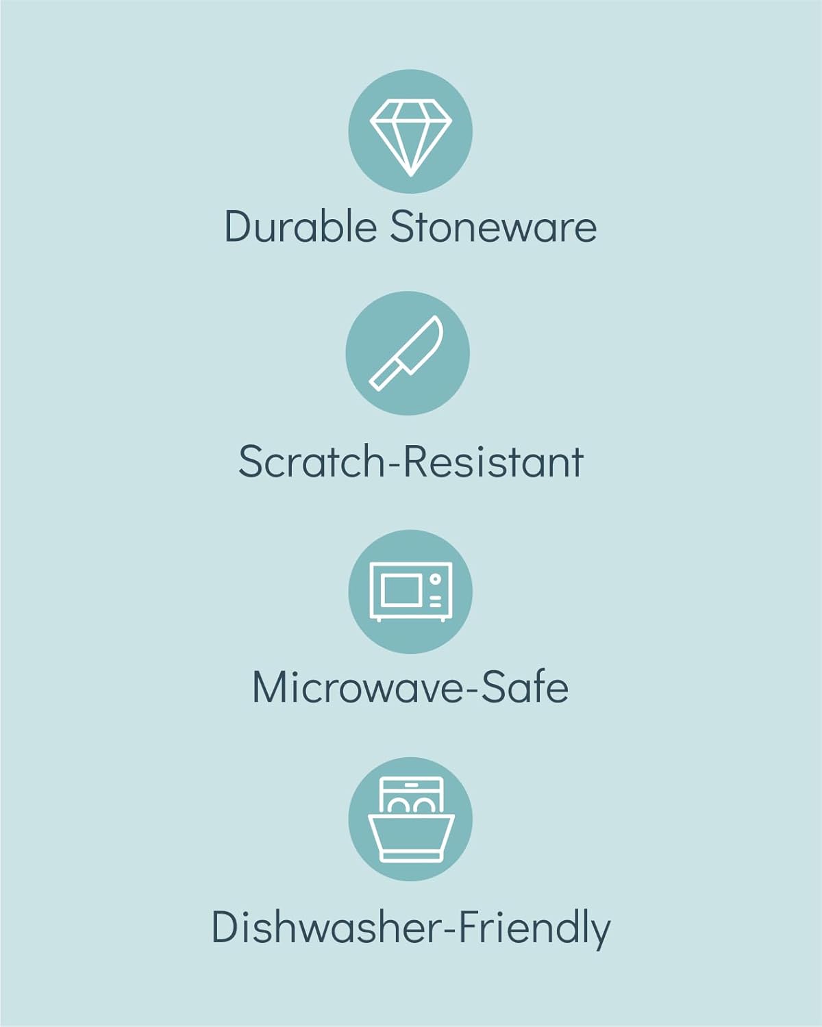 Stoneware dinnerware set 4 persons 12 pcs – Matte black plates and bowls set – Dishwasher, microwave and scratch resistant – Bowl and plate set – Dinner service Pure Living