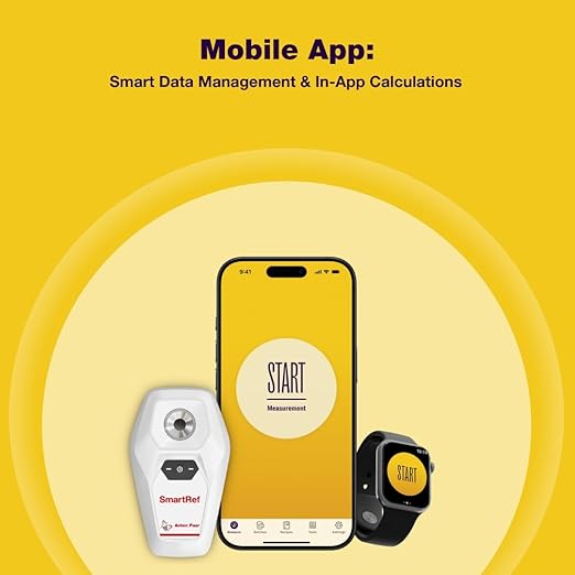 SmartRef Digital Refractometer by Anton Paar – High-Precision Brix & Wort Meter for Beer Brewing, Winemaking, Fermentation | Bluetooth, ATC, Automatic Wort & Alcohol Correction, est. ABV