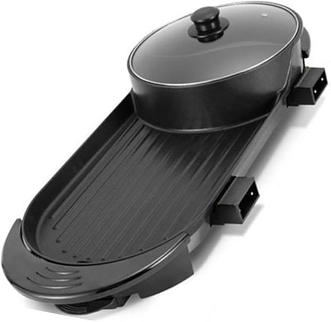 Electric Grills Pots 2 In 1 Indoor Nonstick Pots And Griddle For BBQ 5 Gear Temperature Control Heating Multi Functional Cooker