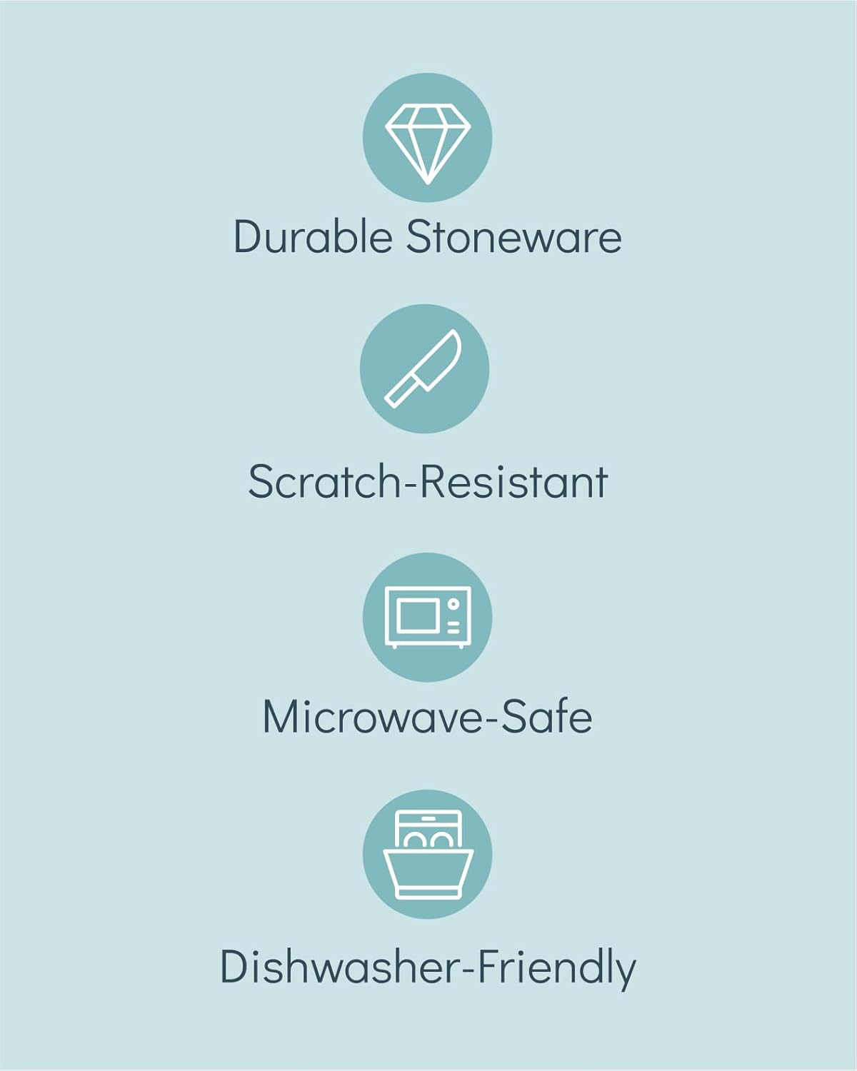 Stoneware dinnerware set 4 persons 12 pcs – Modern style plates and bowls set ceramic – Dishwasher, microwave and scratch resistant – Bowl and plate set – Dinner service Pure Living beige & light blue