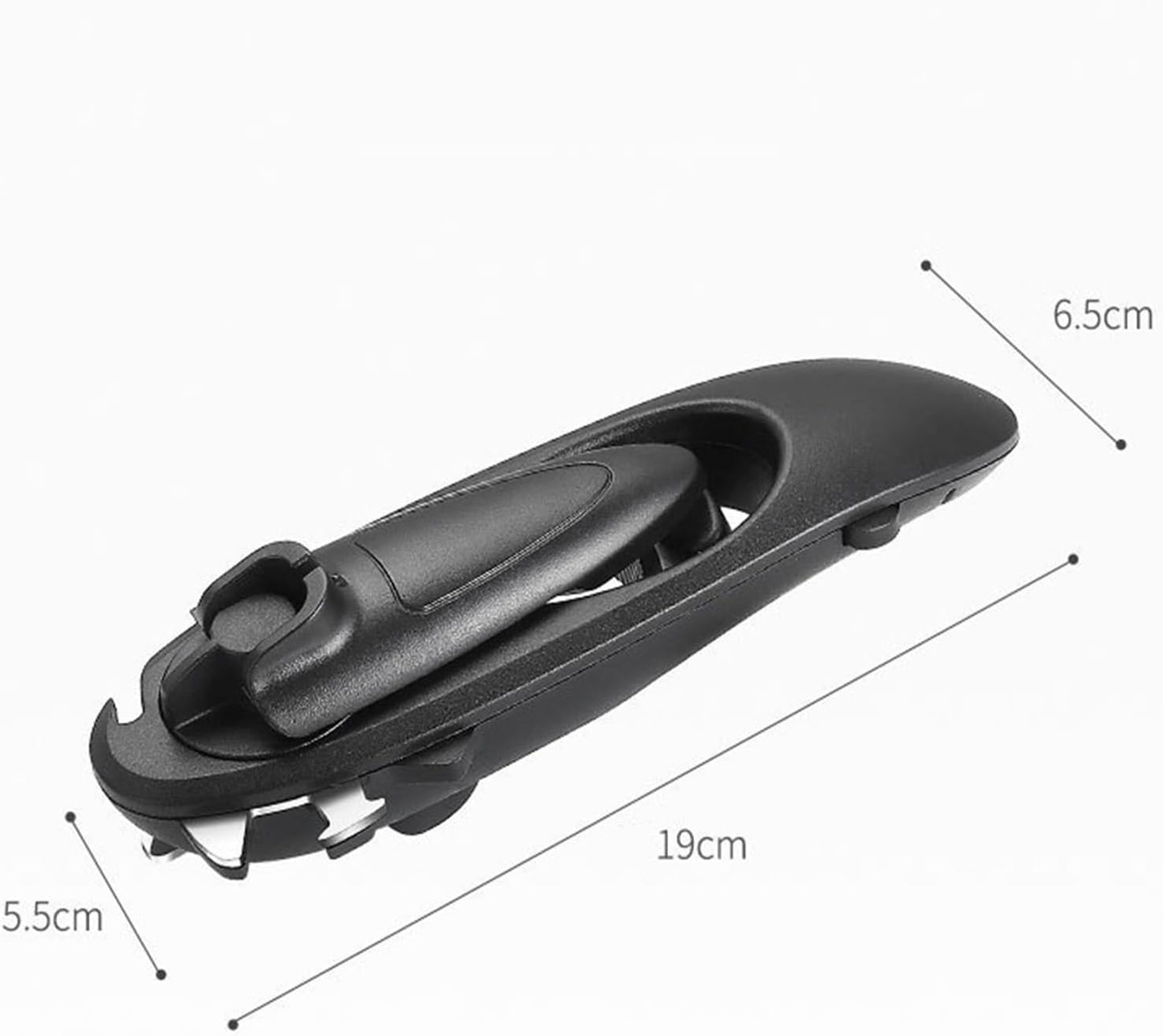 Multifunction Can Opener, 8 in 1 Stainless Steel Manual Bottle Opener, Save Effort (Black)