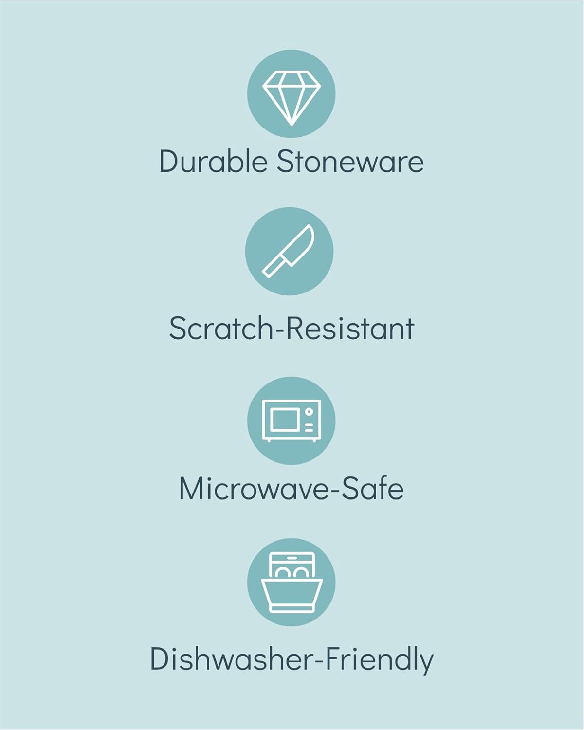 Stoneware dinnerware set 8 persons 24 pcs – Modern style plates and bowls set ceramic – Microwave safe dinner plates and bowls set – Bowl and plate set – Dinner service Pure Living beige & light blue