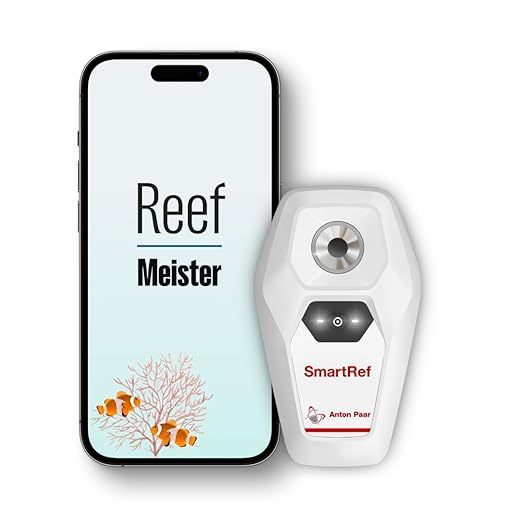 SmartRef Digital Refractometer by Anton Paar- Salinity Meter for Saltwater Aquariums, Reef Tank | Waterproof, ATC, 0.1 ppt Resolution, ±0.3 ppt Precision, 0-150 ppt Range, App-operated data management