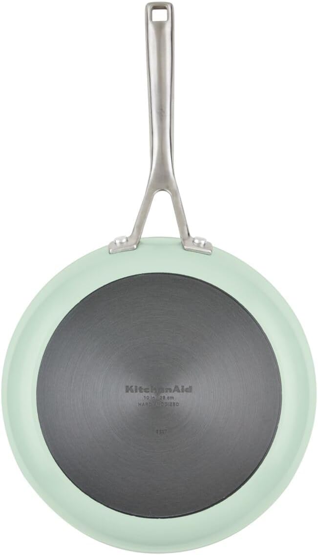 KitchenAid Hard Anodized Ceramic Nonstick Cookware Pots and Pans Set, 9 Piece - Pistachio