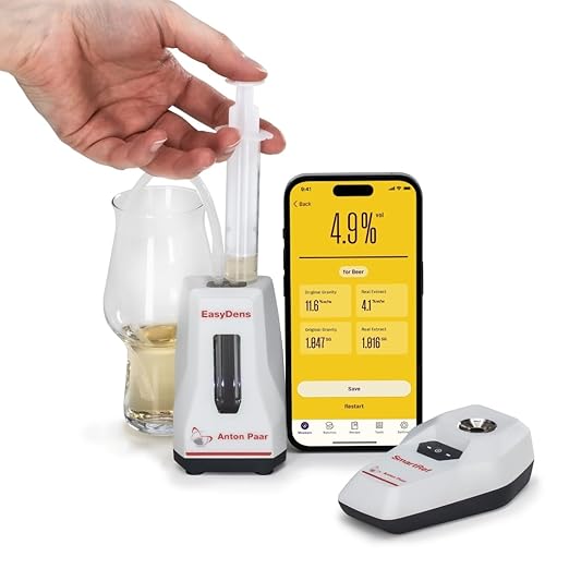 SmartRef Digital Refractometer by Anton Paar – High-Precision Brix & Wort Meter for Beer Brewing, Winemaking, Fermentation | Bluetooth, ATC, Automatic Wort & Alcohol Correction, est. ABV