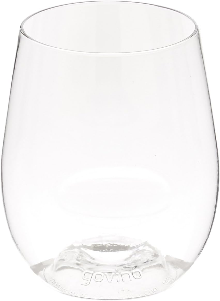 Unbreakable Stemless Wine Glass – Set of 12, 12oz, Dishwasher Safe, BPA-free Tritan, Clear Stemless White Wine Glasses, Shatterproof for Indoor, Outdoor, Everyday Use. Reusable, Made in the USA