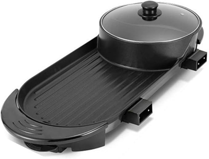 Electric Grills Pots 2 In 1 Indoor Nonstick Pots And Griddle For BBQ 5 Gear Temperature Control Heating Multi Functional Cooker