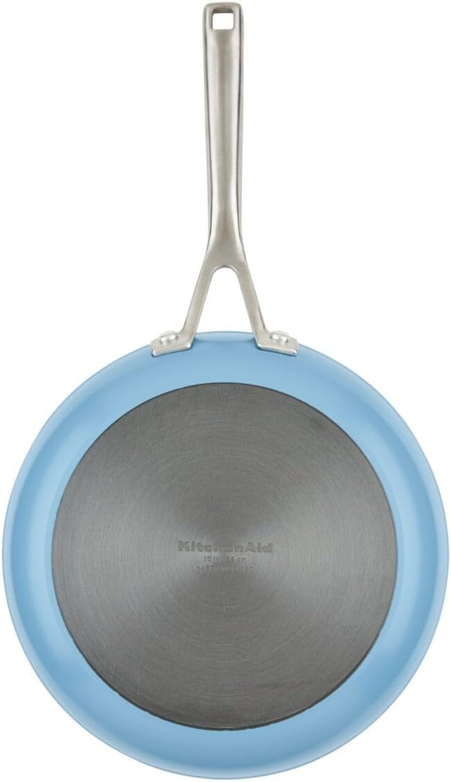 KitchenAid Hard Anodized Ceramic Nonstick Cookware Pots and Pans Set, 9 Piece - Blue Velvet