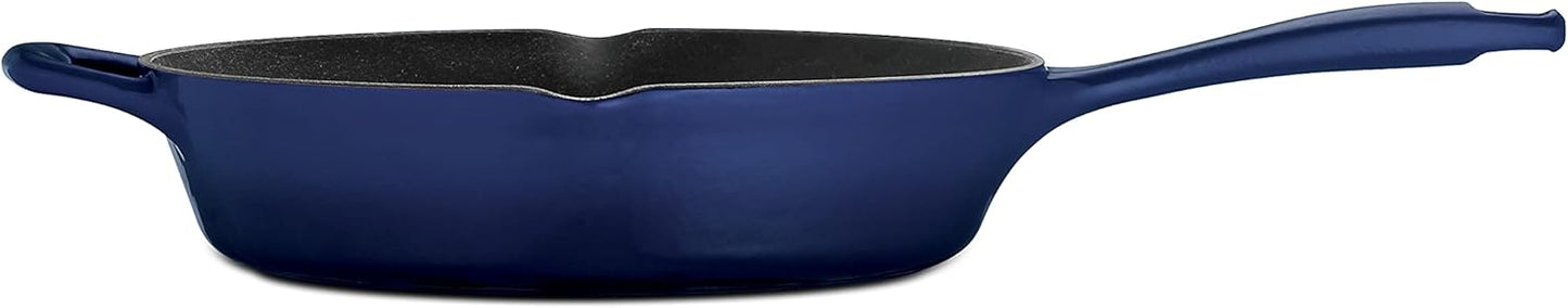 Tramontina Bestow Enameled Cast Iron Skillet, 10-inch Frying Pan, Blue
