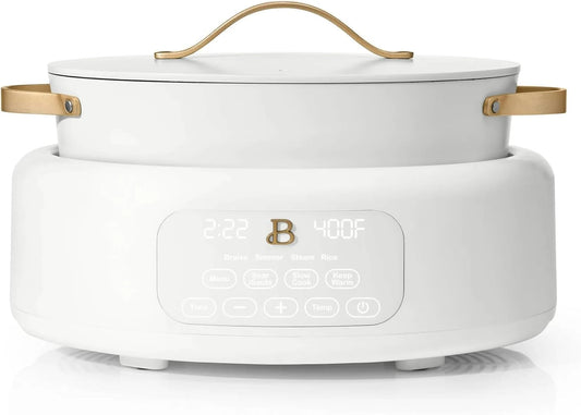 Beautiful 10-in-1 6qt Electric Multi-Cooker by Drew Barrymore (White)
