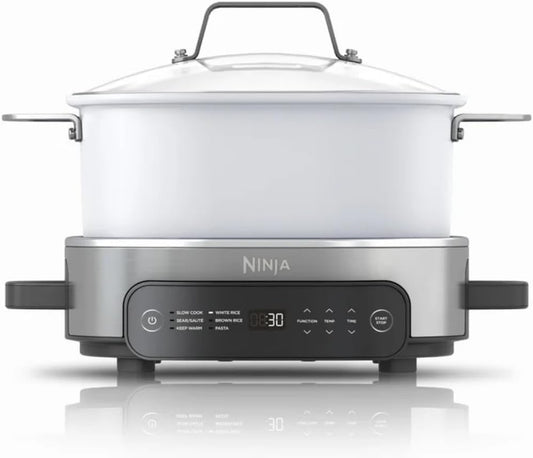 Multi-Cooker Ninja Foodi MC1100, Everyday Possible Cooker 6.5-Qt, 6-in-1 with Slow Cook, Slow Cooker, Sear/Sauté, Rice & Pasta Functions,Compact Design,Replaces 10 Kitchen Appliances,Easy Cleanup