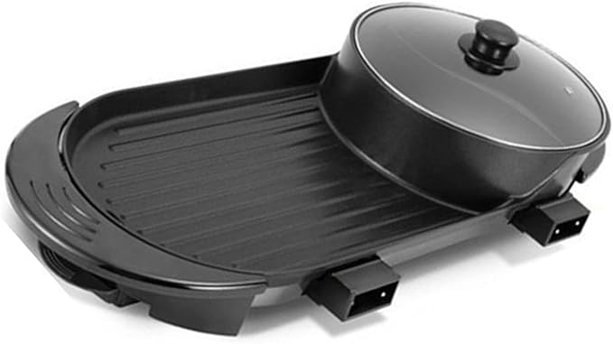 Electric Grills Pots 2 In 1 Indoor Nonstick Pots And Griddle For BBQ 5 Gear Temperature Control Heating Multi Functional Cooker