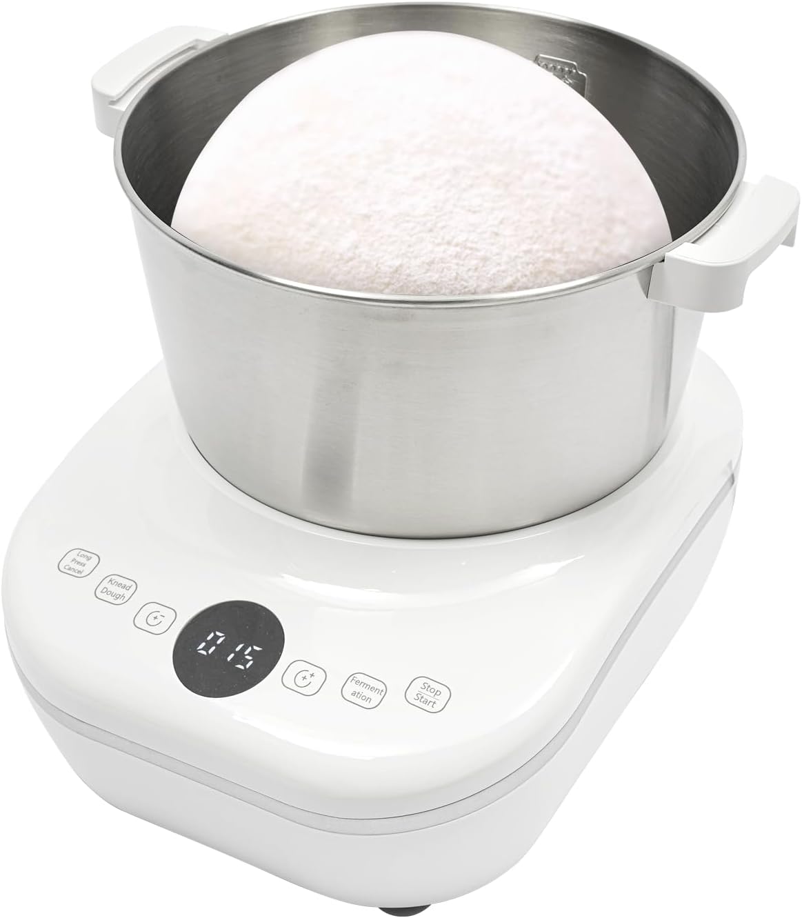 169oz Electric Dough Maker with Fermentation, 200W Dough Stand Mixer Machine with 140-170 RPM,Built-in Microcomputer Timer,Digital Screeny, Automatic Kneading Machine for Bakery (White)