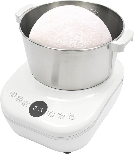 169oz Electric Dough Maker with Fermentation, 200W Dough Stand Mixer Machine with 140-170 RPM,Built-in Microcomputer Timer,Digital Screeny, Automatic Kneading Machine for Bakery (White)