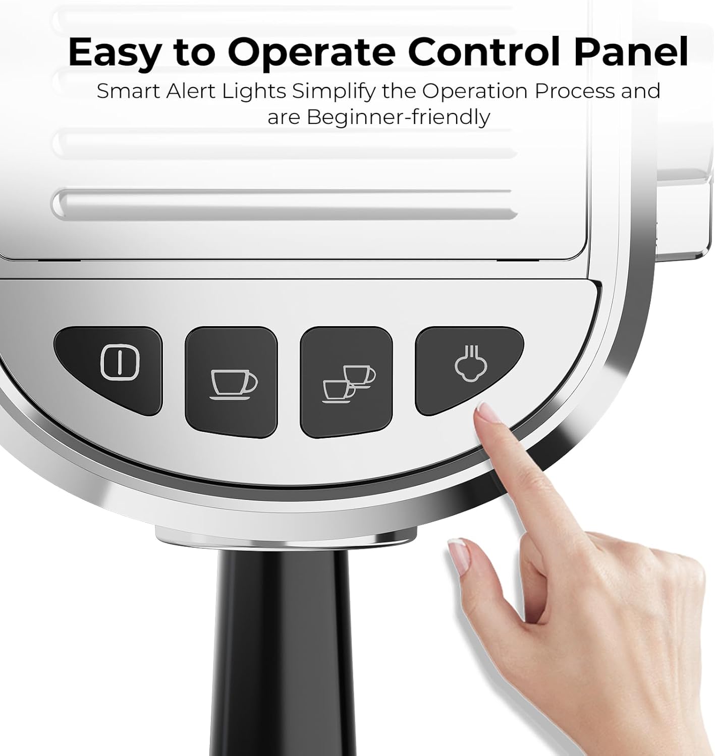 20 Bar Espresso Machine, Compact Espresso Coffee Maker with Milk Frother for Latte/Cappuccino, Auto Clean/40.5oz Removable Tank/Auto Shut-Off, Espresso Maker for Home/Office, Stainless Steel