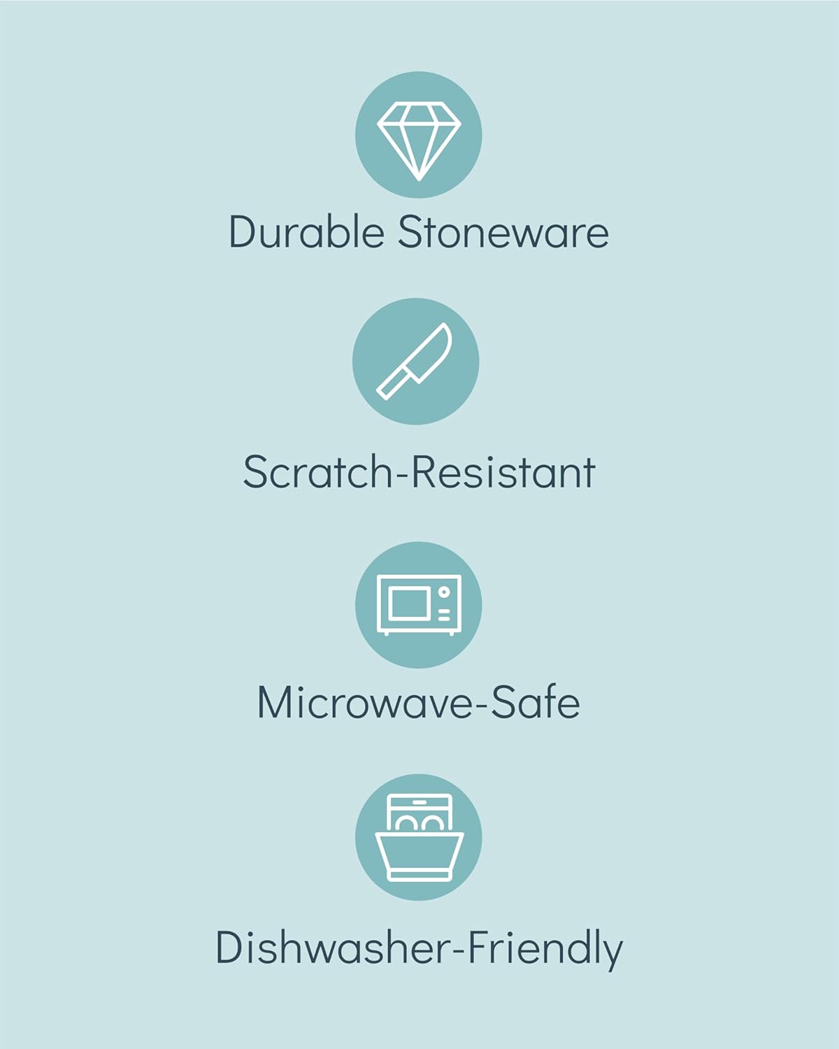 Stoneware Dinnerware Set for 4 People HYGGE 12-Piece - Elegant Scandi Design - Premium Dish Set - Bowl and Plate Set - Tableware for 4 People in a Ribbed Design - Pure Living in White