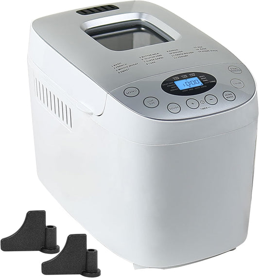Davivy Bread Maker Machine 3.3LB Dough Maker,15-in-1 Automatic Bread Machine Maker with Nonstick Bowl, Jam& Yogurt, 3 Loaf Sizes and 3 crust settings,15-H Delay Timer（850W,Silver,3.3LB） (3.5LB)