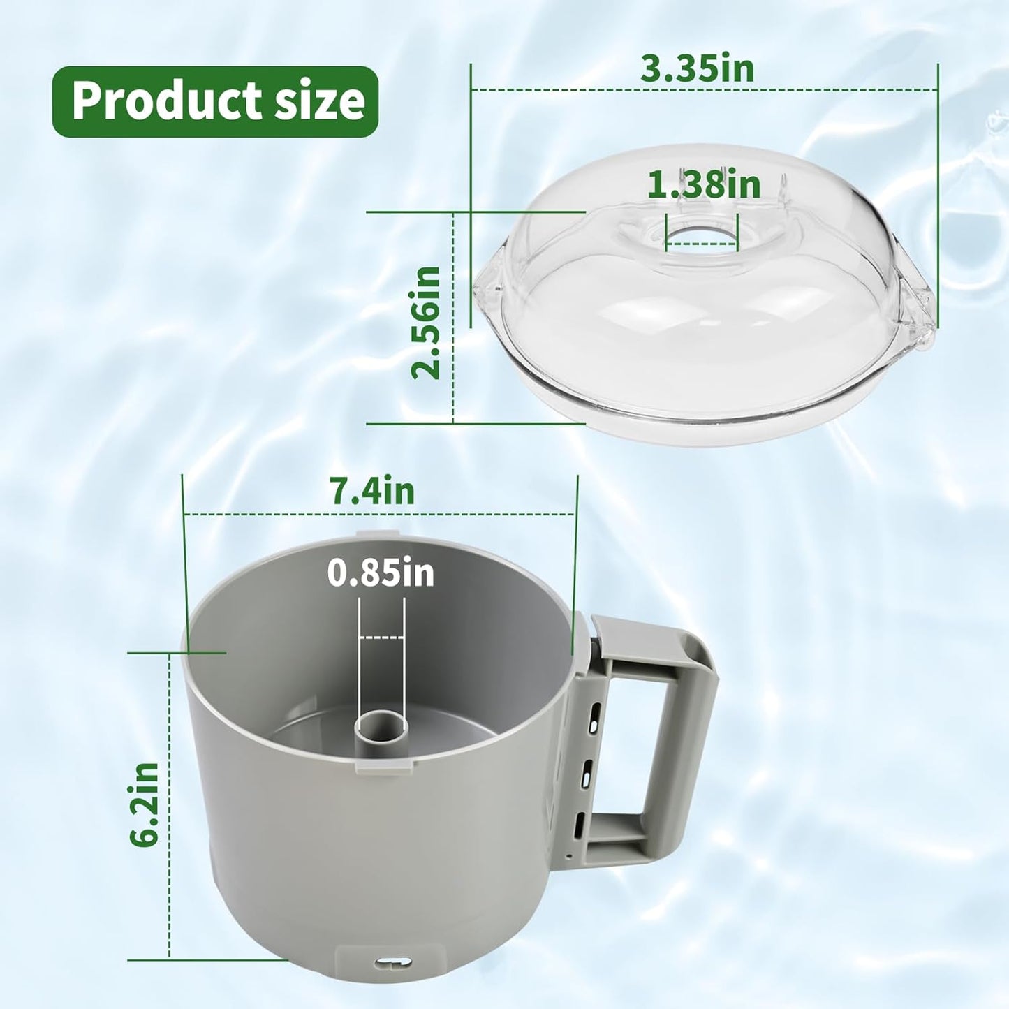 106458S Cutter Bowl Lid and 112204S Cutter Bowl Compatible with robot coupe R2 3L Gb