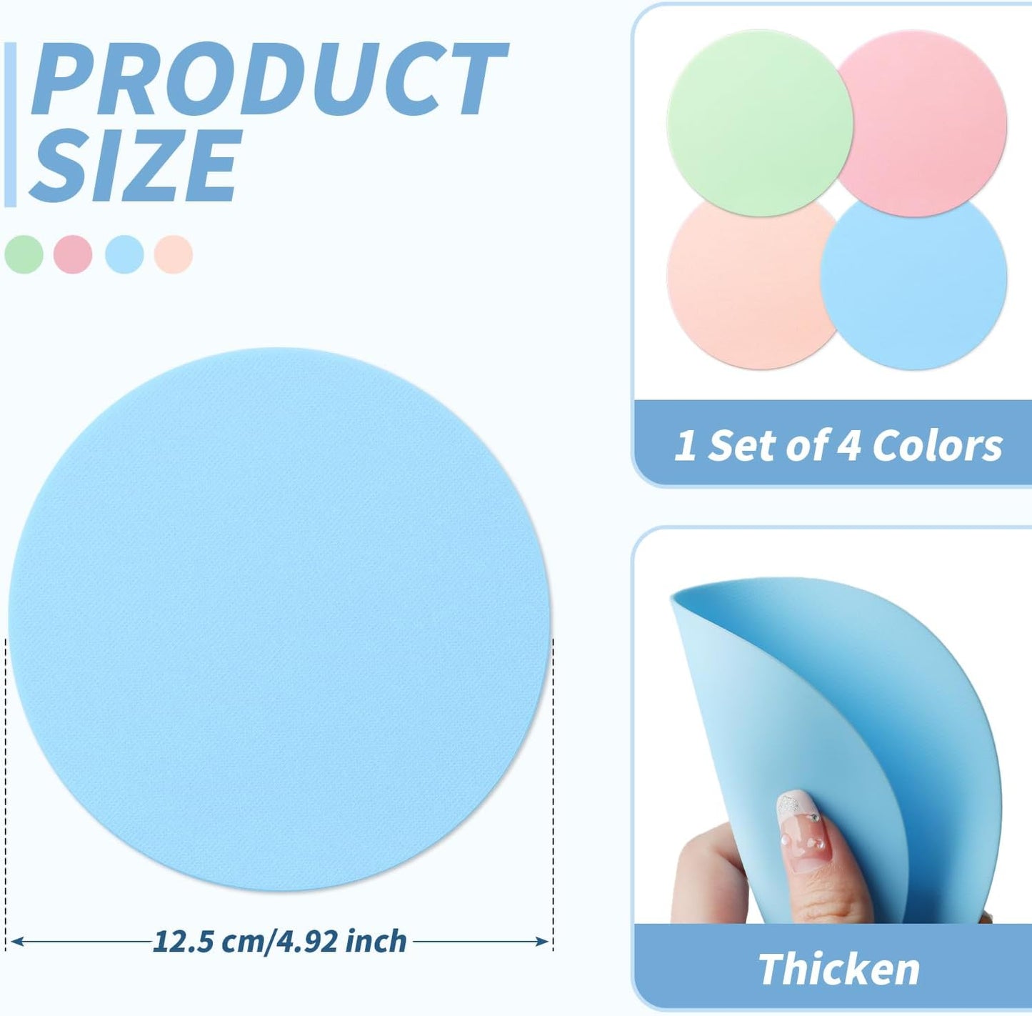 4PCS Rubber Jar Opener, Multifunctional Jar Gripper Pads, Heat Insulation Pad Kitchen Coasters for Elderly Senior Suffering from Weak Hands Arthritis，4 Colors