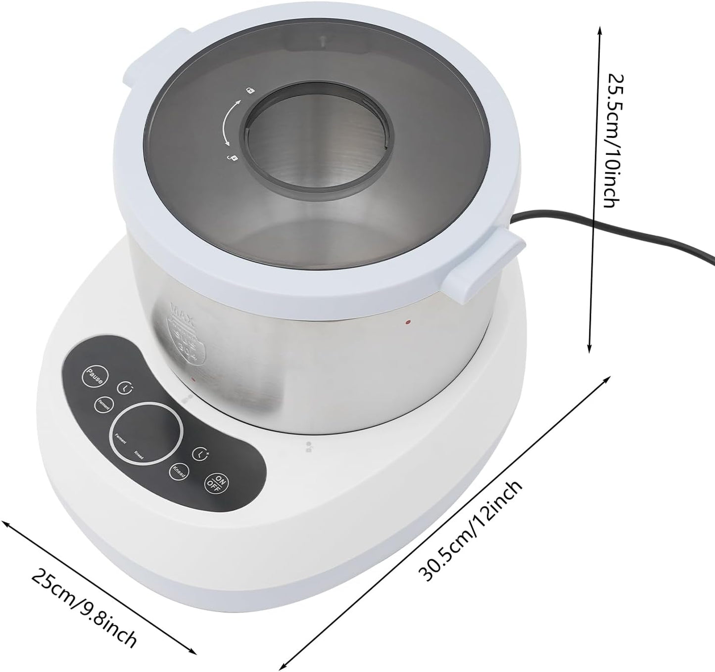 169oz Electric Dough Maker with Fermentation,230W Dough stand Mixer Machine with Digital Screen,Automatic Kneading Machine for Bakery (Blue)