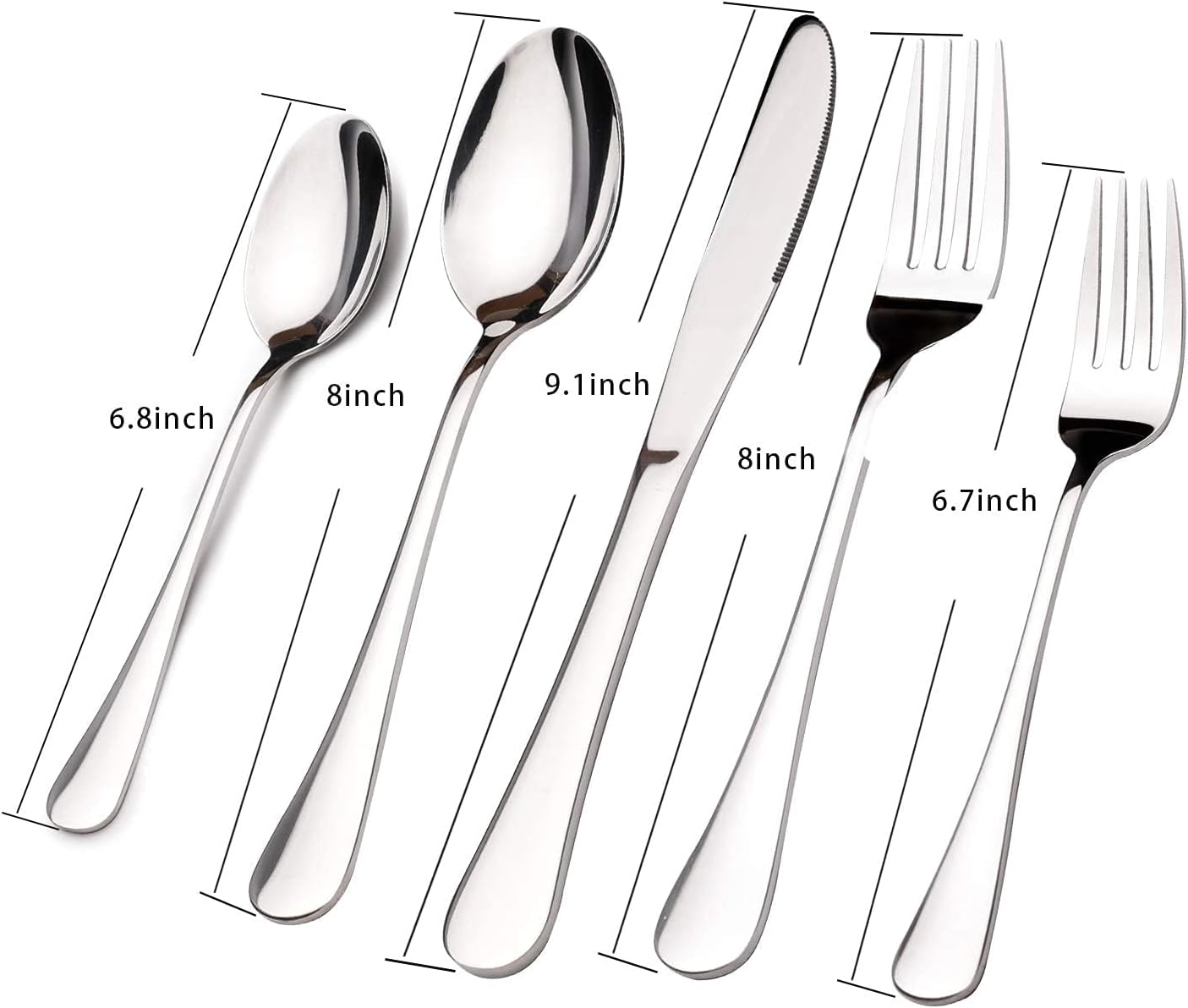 Silverware Set for 12, 65 Piece Stainless Steel Flatware Cutlery Fork and Spoon Set with Serving Utensils Set, Dishwasher Safe, Gift Package for Wedding Housewarming
