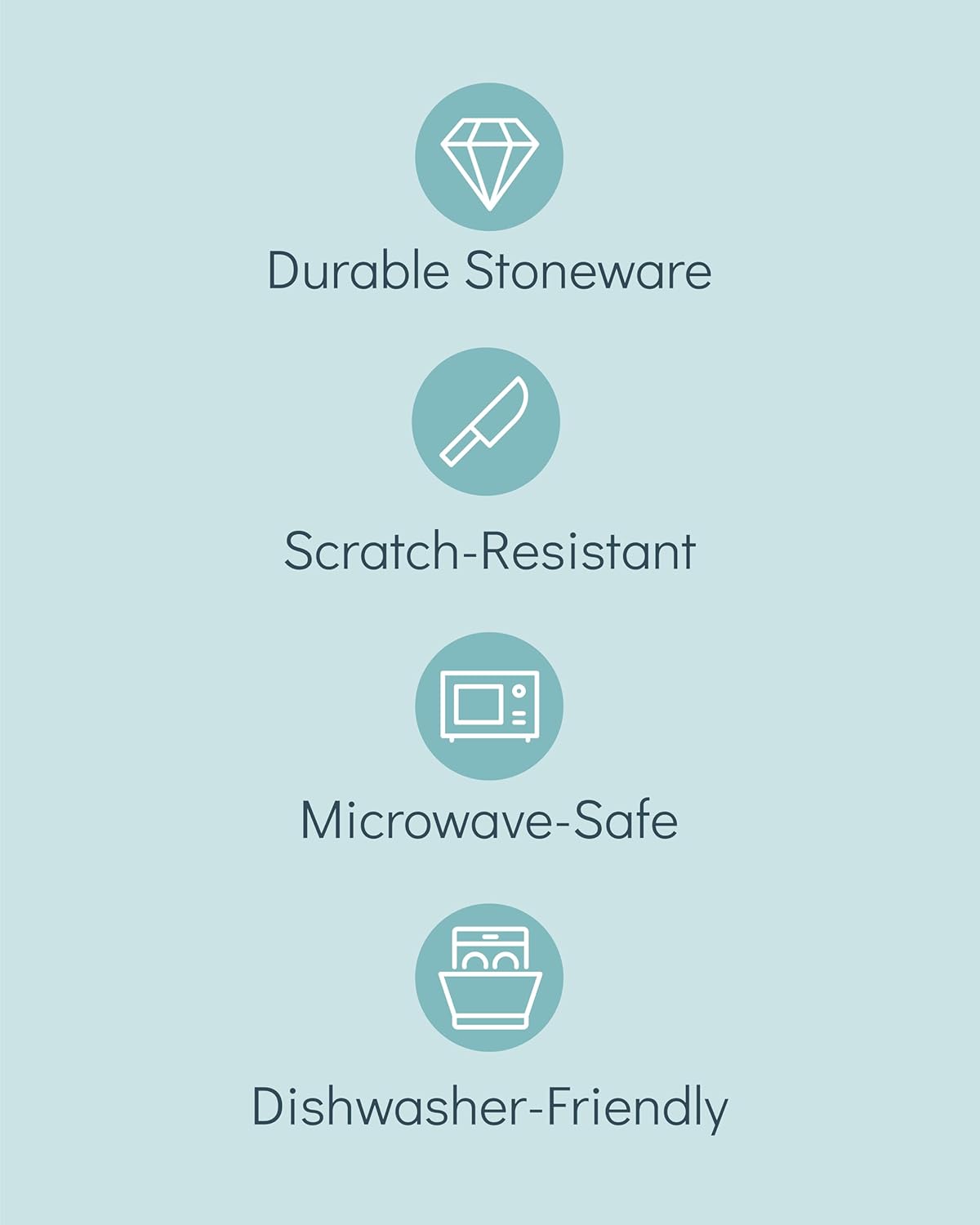 Stoneware dinnerware set 4 persons 12 pcs - Dishwasher, microwave and scratch resistant - Bowl and plate set 4 persons modern - Dinner service Pure Living black in gray…