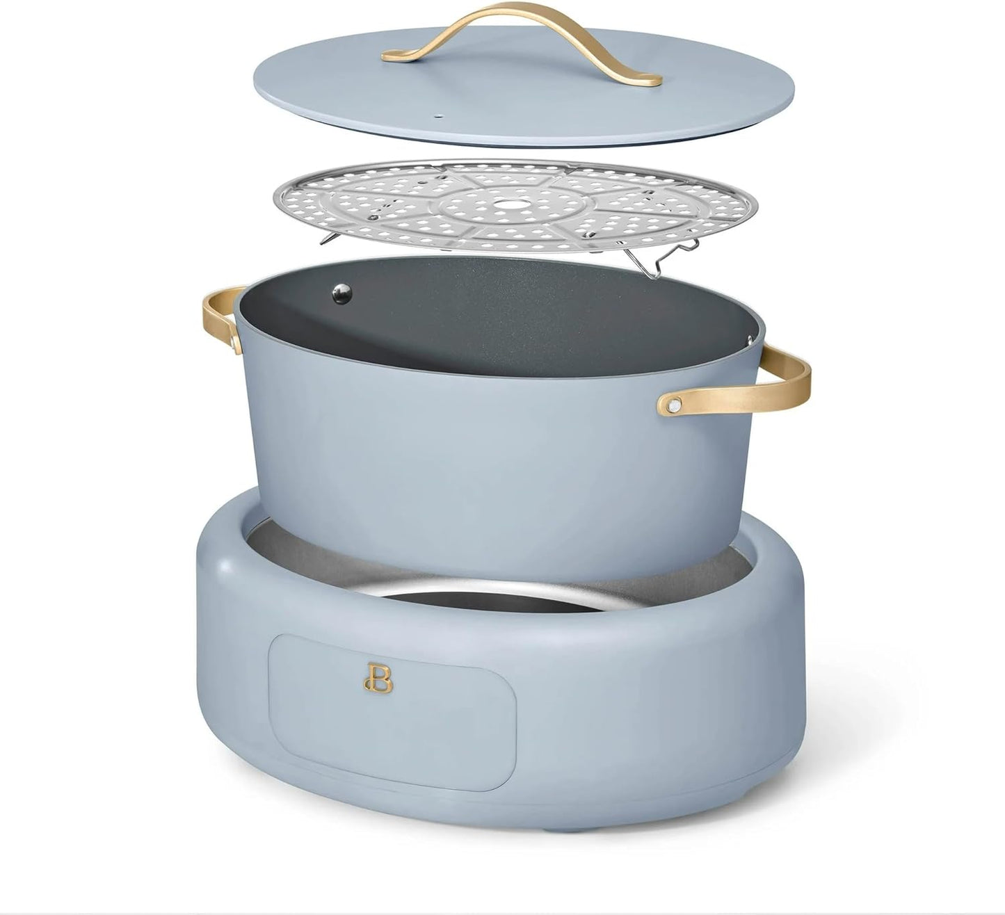 Beautiful™ 10-in-1 Electric Multi-Cooker, 6 Quart – Cornflower Blue by Drew Barrymore, Pressure Cook, Slow Cook, Sauté, Steam, Rice, Yogurt & More, Programmable Digital Display, Dishwasher-Safe Pot