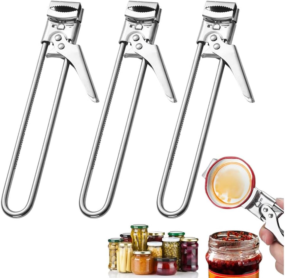 Adjustable Multifunction Bottle Cap Opener Stainless Steel Lids Off Jar Opener, 2025 Upgrade Adjustable Multifunctional Stainless Steel Can Opener Jar Opener for Weak Hands Seniors (3)