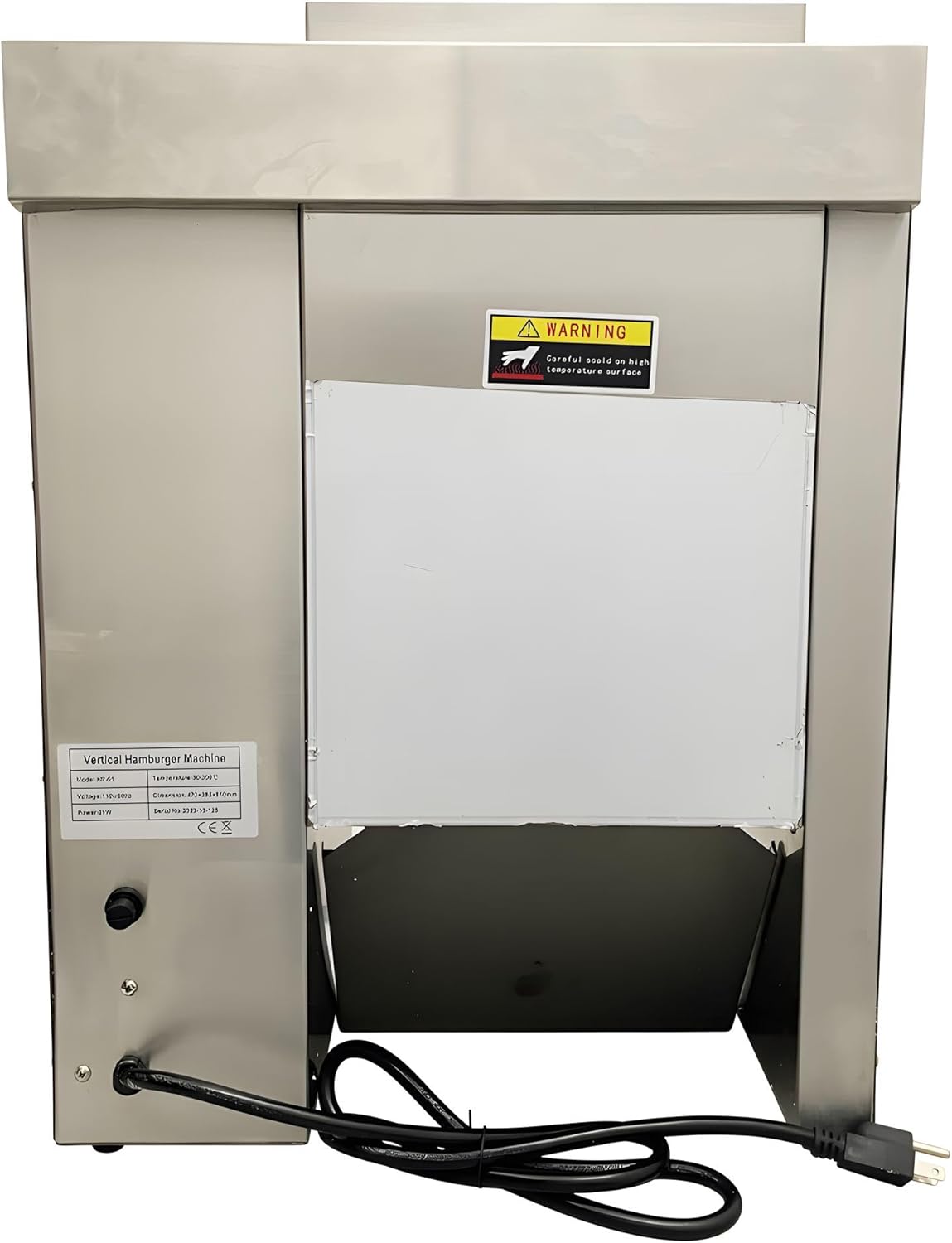 Commercial Small Hamburger Buns Toaster Stainless Steel Bread Toasting Machine with Adjustable Temperature and Thickness 110V 2000W 50℃-300℃