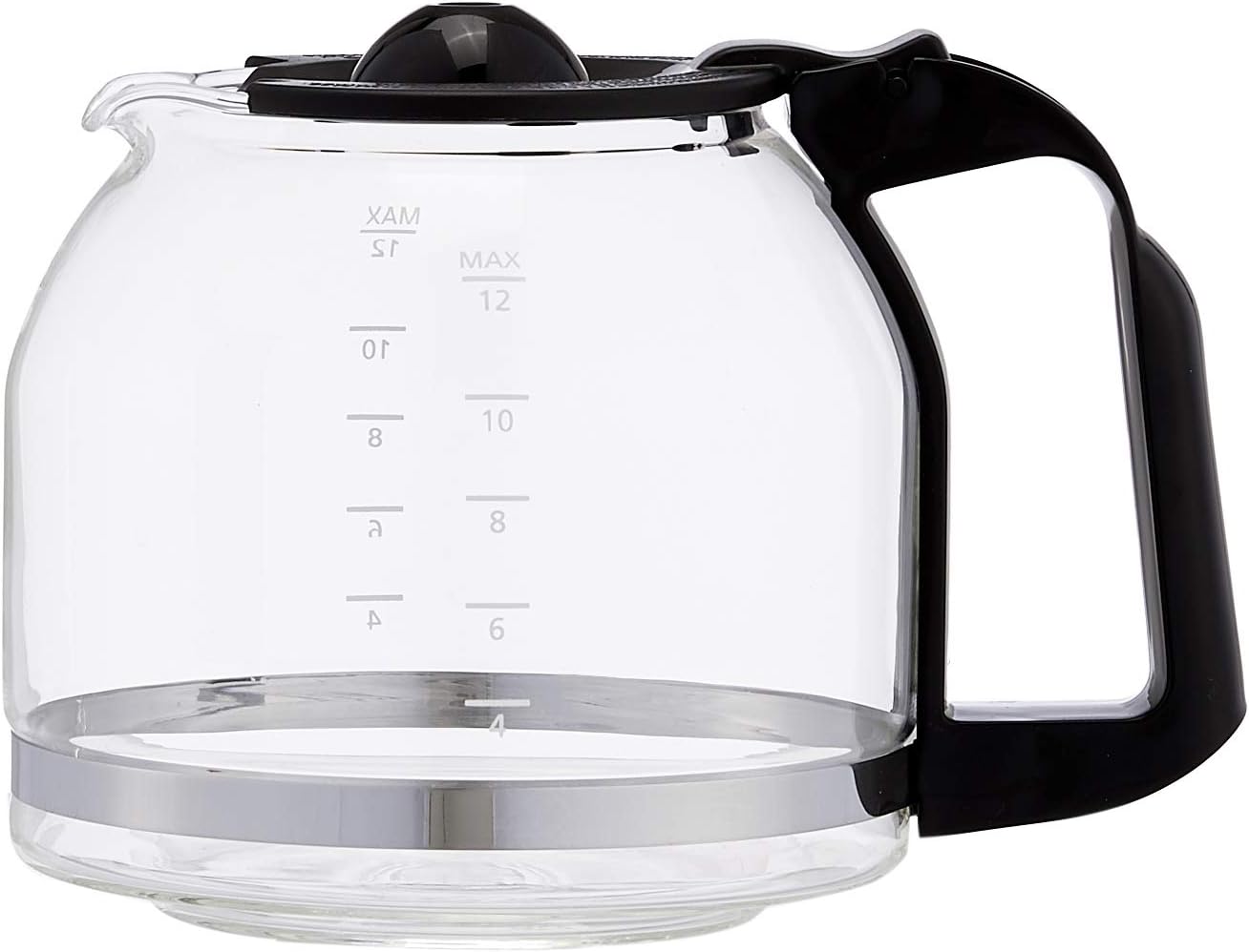 Amazon Basics Coffee Makers, 12-Cup Coffee Machines with Reusable Filter, Coffee Pots, Black & Stainless Steel