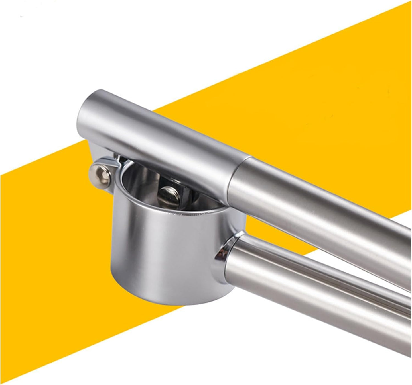 304 Stainless Steel Garlic Press Crusher & Ginger Squeezer, Heavy Duty Handheld Garlic Mincer Tool with Rust-Proof Design, Easy Squeeze and Clean