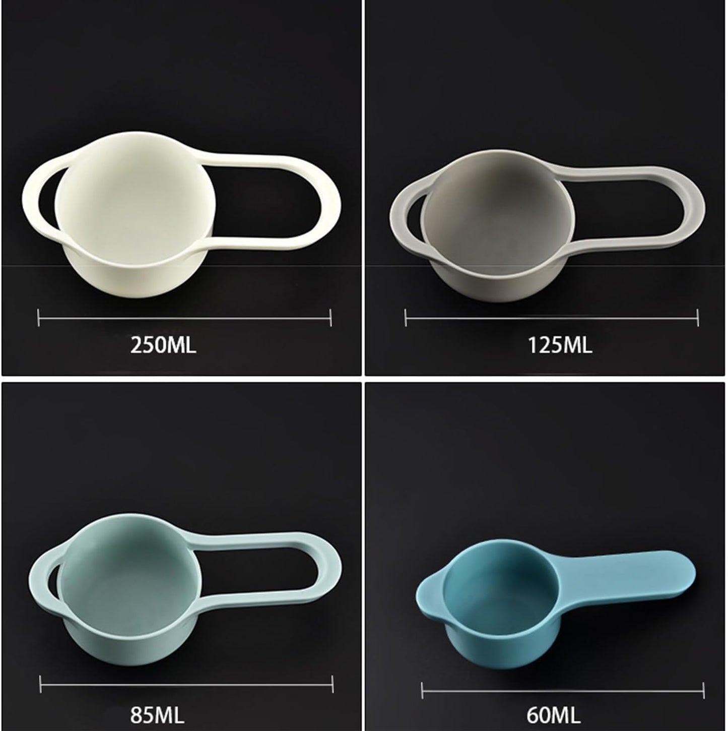 Plastic Mixing Bowls Set 8/10 PCS with Measuring Spoon, Colorful Serving Bowls for Kitchen, Ideal for Baking, Prepping, Nesting Bowls for Space Saving Storage (Pebble Stream)