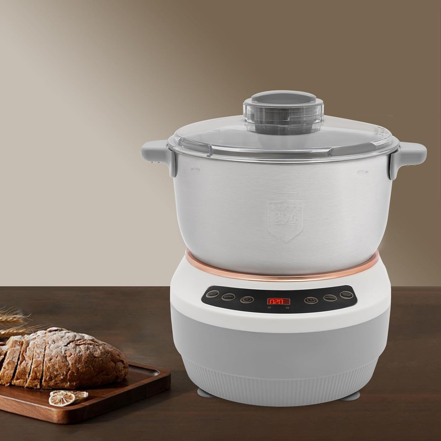 169oz Electric Dough Maker with Fermentation, 200W Dough Stand Mixer Machine with 140-170 RPM,Built-in Microcomputer Timer,Digital Screeny, Automatic Kneading Machine for Bakery (Silver)