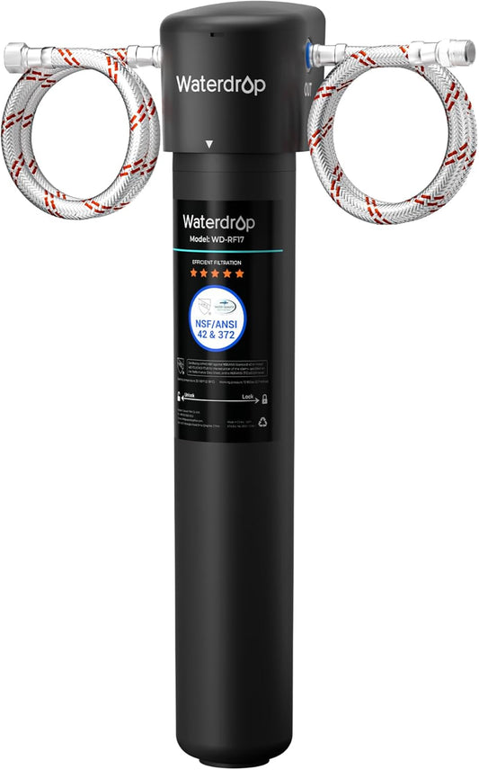 Waterdrop 17UA 3 Years Under Sink Water Filter, Under Sink Water Filtration System, Reduces PFAS, PFOA/PFOS, Lead, Chlorine, Under Sink Water Filter, NSF/ANSI 42 Certified, 24K Gallons