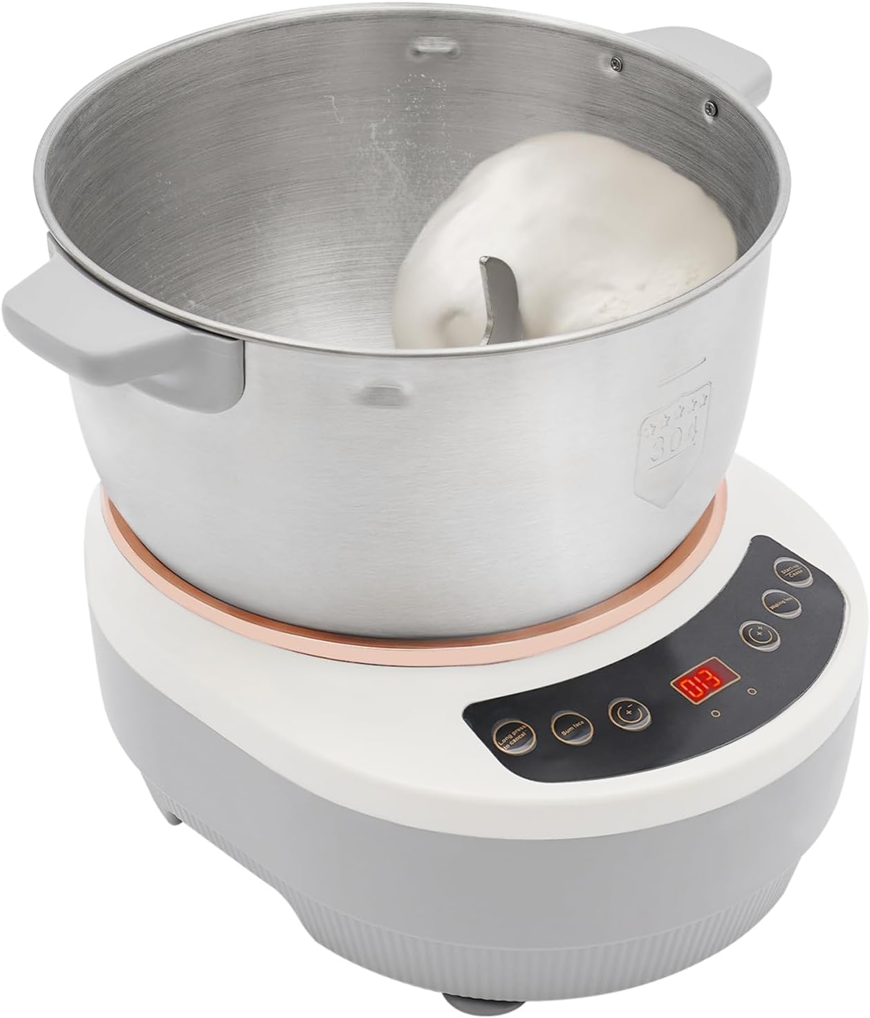 169oz Electric Dough Maker with Fermentation, 200W Dough Stand Mixer Machine with 140-170 RPM,Built-in Microcomputer Timer,Digital Screeny, Automatic Kneading Machine for Bakery (Silver)