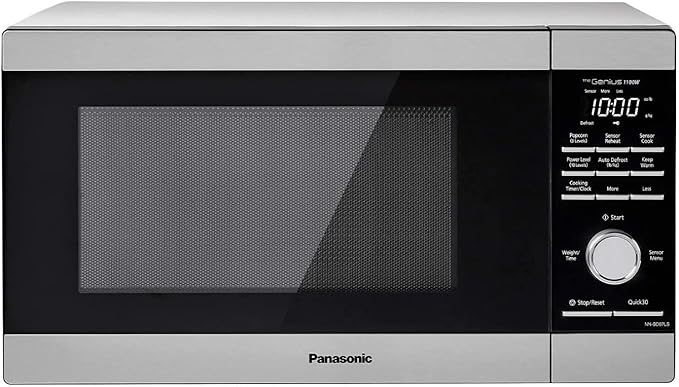 Panasonic Microwave Oven, 1.3 cu. ft. 1100W Countertop Microwave with Genius Sensor Cooking and Auto Defrost - NN-SD67LS (Stainless Steel)