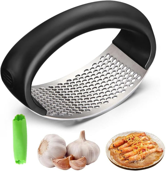 2026 Upgraded Stainless Steel Garlic Crusher - Garlic Crusher, Home Kitchen Utensils Portable Manual Garlic Crusher, Home & Kitchen Garlic Press