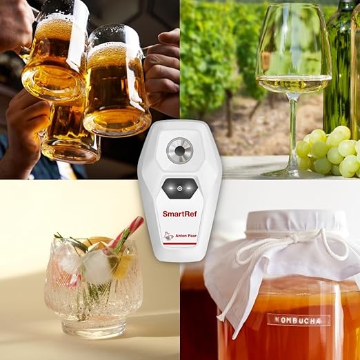 SmartRef Digital Refractometer by Anton Paar – High-Precision Brix & Wort Meter for Beer Brewing, Winemaking, Fermentation | Bluetooth, ATC, Automatic Wort & Alcohol Correction, est. ABV